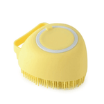 Escova de banho massageadora PetSpa coração amarela